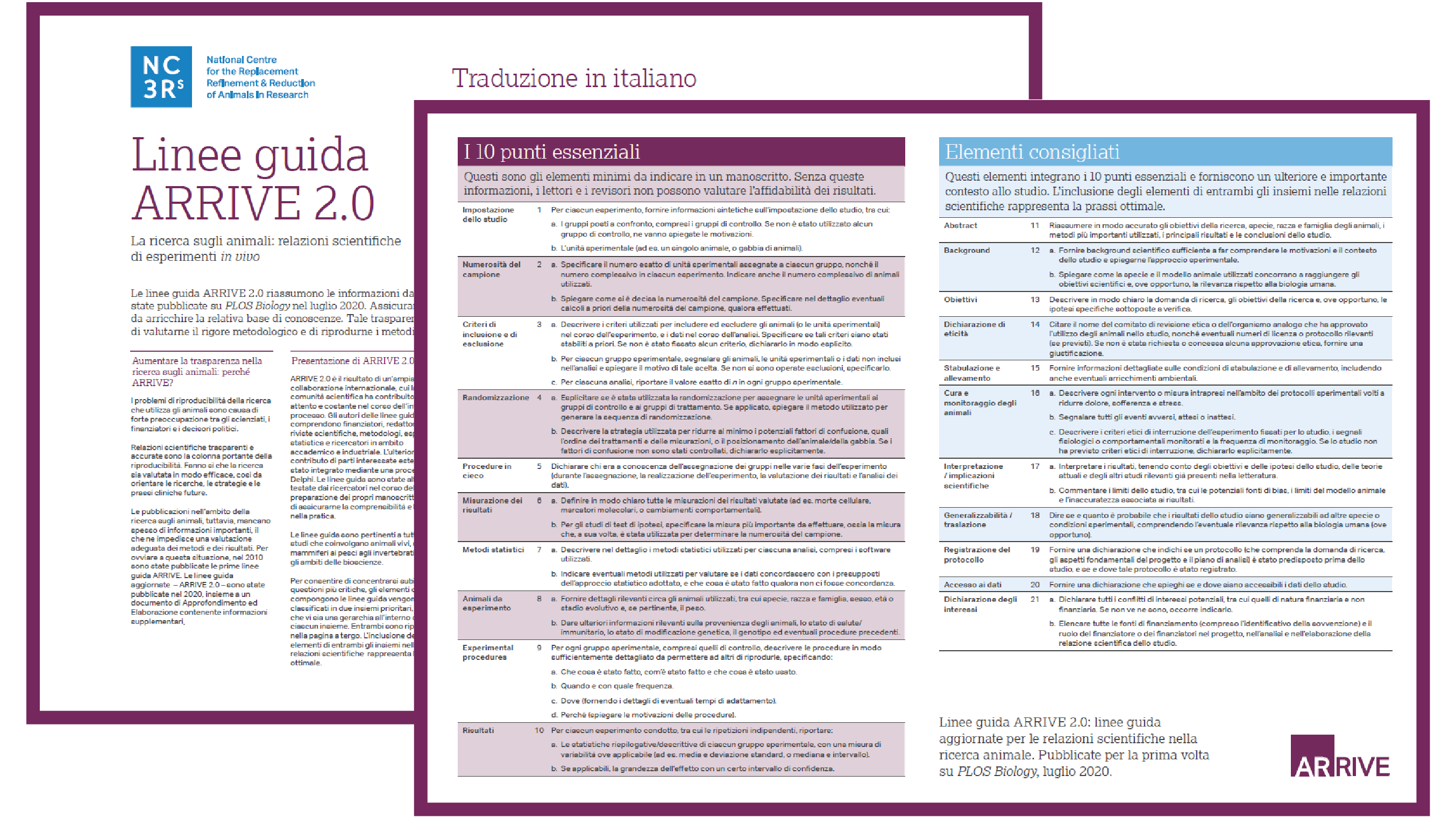 Italian Translation ARRIVE Guidelines